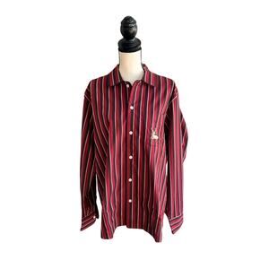 NWT Sleepy Jones Men’s Henry Pajama Set Burgundy Red Large Stripe